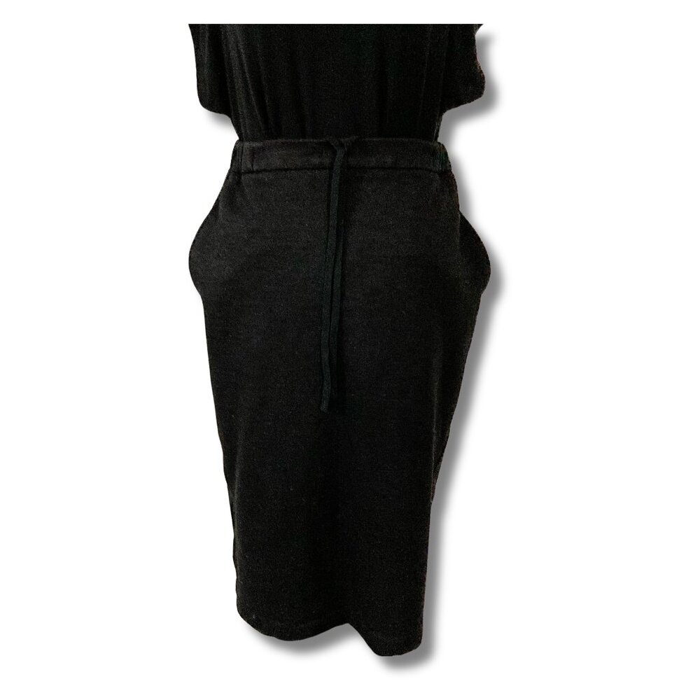 UNIQLO Black wool blend pencil skirt with pockets ~ Corporate goth XS SMALL